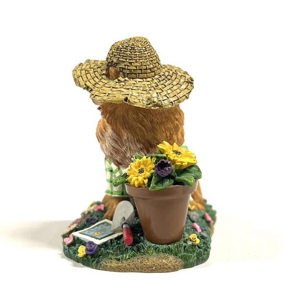 Danbury Mint Pomeranian Perpetual Calendar May Dog Figurine Flowers Gardening - Picture 2 of 7